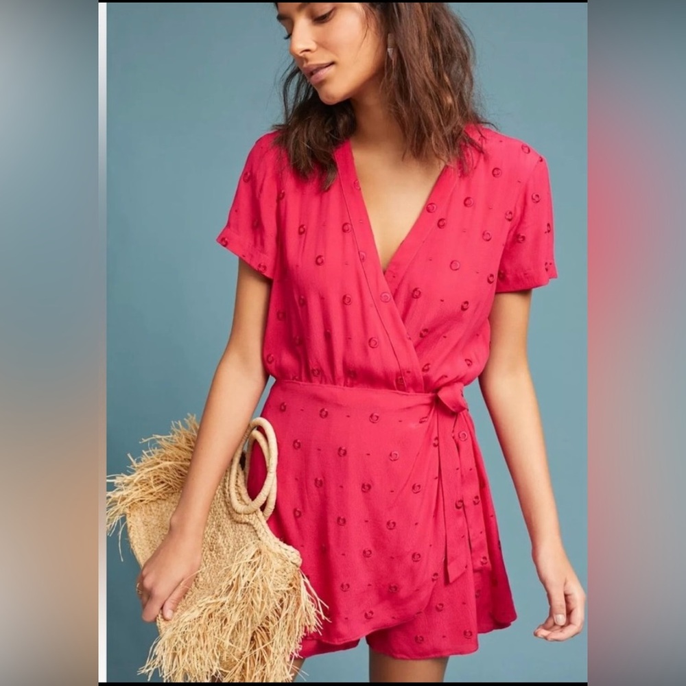 Anthropologie Greenbrier Embroidered Romper NWT Size
Medium